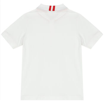 Boys White Logo Polo Shirt