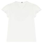 Girls White Logo T-Shirt, 1, hi-res