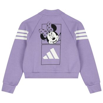 Girls Purple Minnie Mouse Disney Zip Up Top