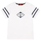 Boys White Logo T-Shirt, 1, hi-res
