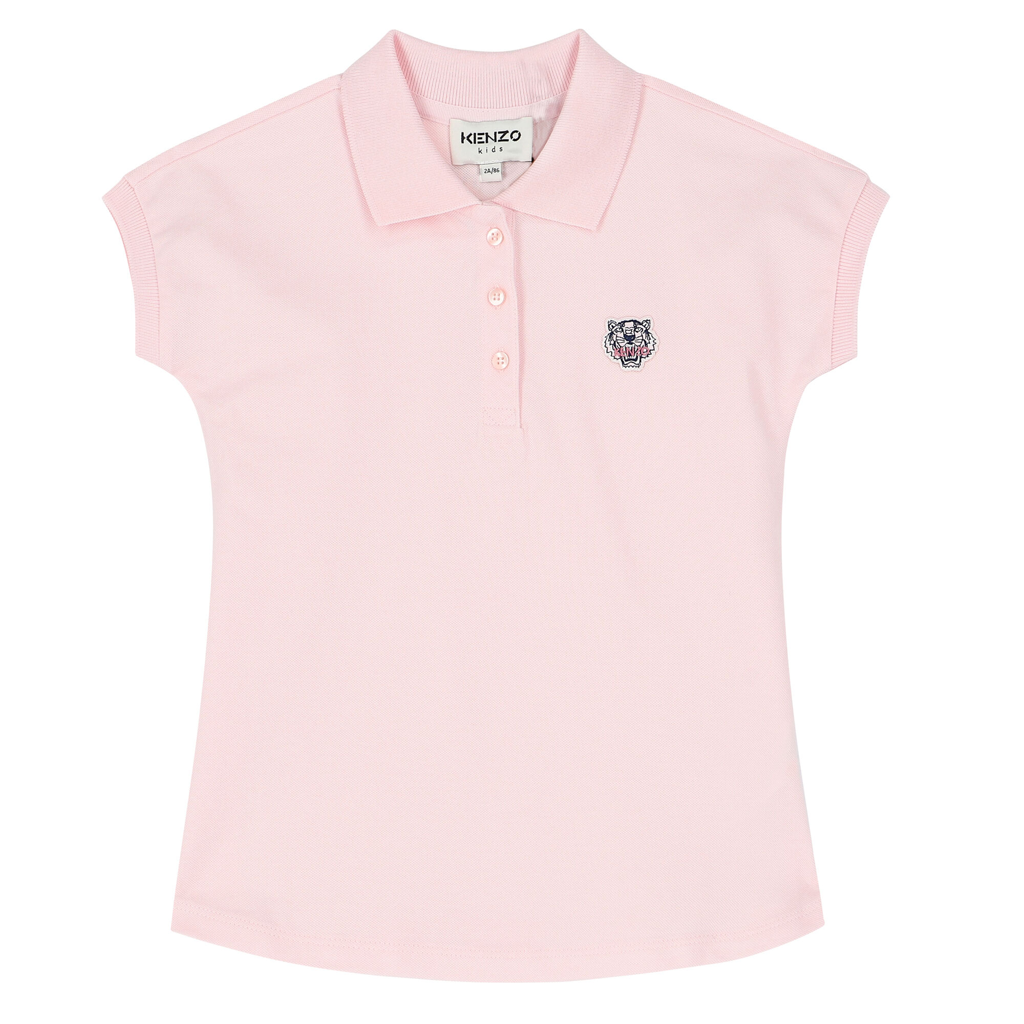 KENZO KIDS Younger Girls Pink Tiger Polo Dress Junior Couture USA