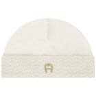 Ivory & Gold Logo Babygrow Gift Set , 1, hi-res