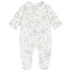Ivory & Grey Toile De Jouy Babygrow, 1, hi-res