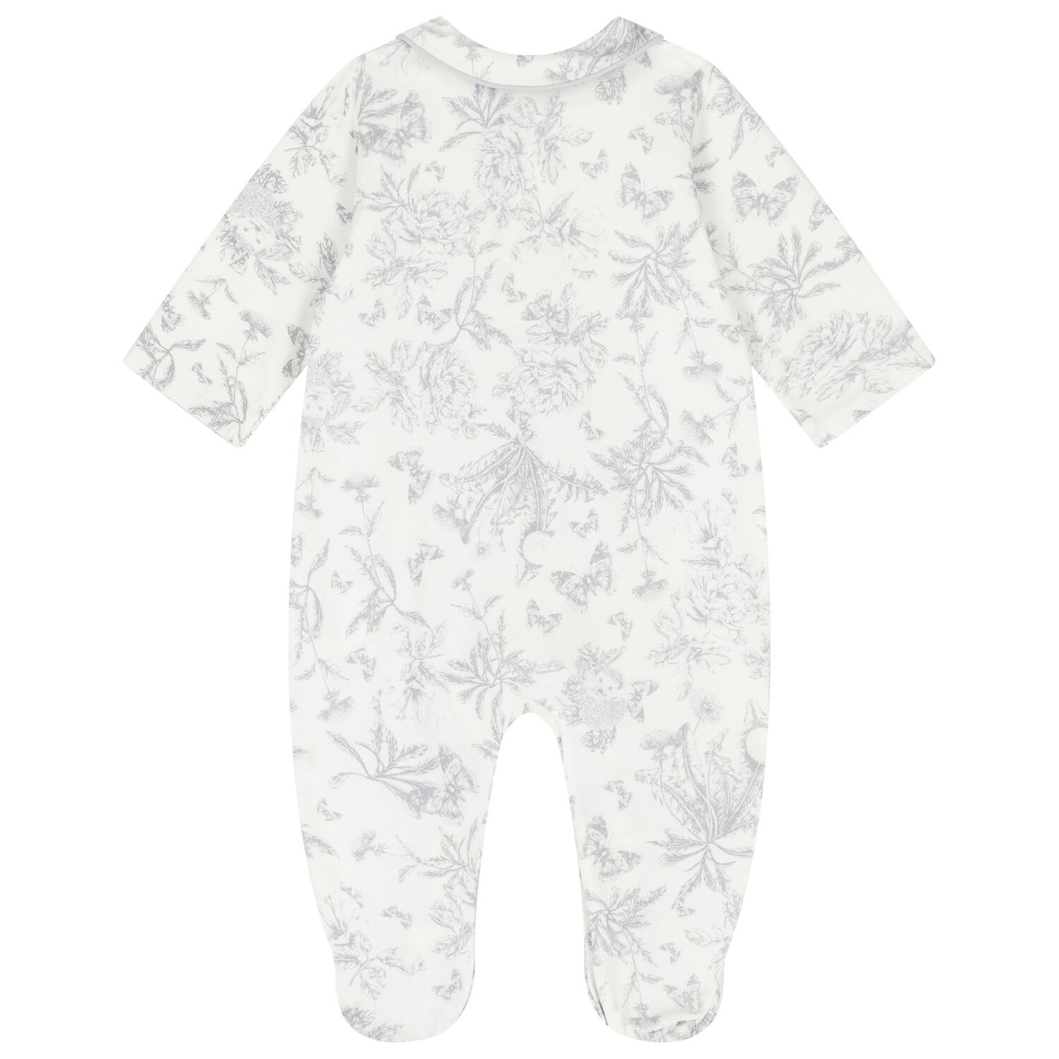 Ivory & Grey Toile De Jouy Babygrow, 1, hi-res image number null