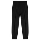 Girls Black Logo Joggers, 1, hi-res