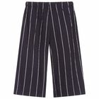 Girls Navy Striped Trousers, 1, hi-res
