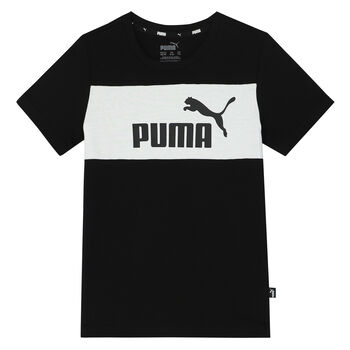 Boys Black & White Logo T-Shirt