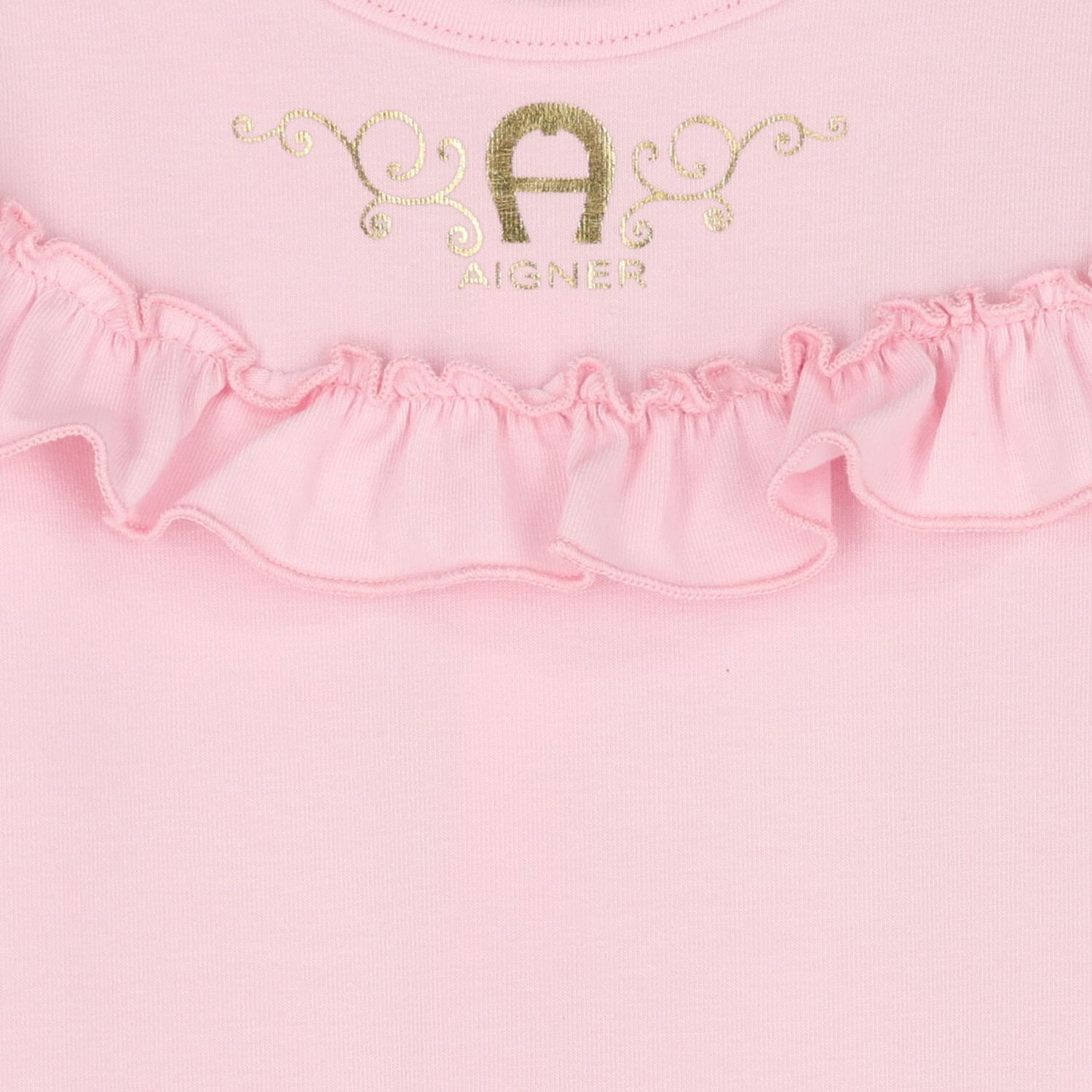Baby Girls Pink & Gold Logo Babygrow Gift Set, 2, hi-res