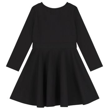 Girls Black Logo Dress