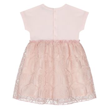 Younger Girls Pink Logo Dress
