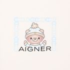 Baby Boys Ivory & Blue Teddy Bear Logo Nest, 2, hi-res