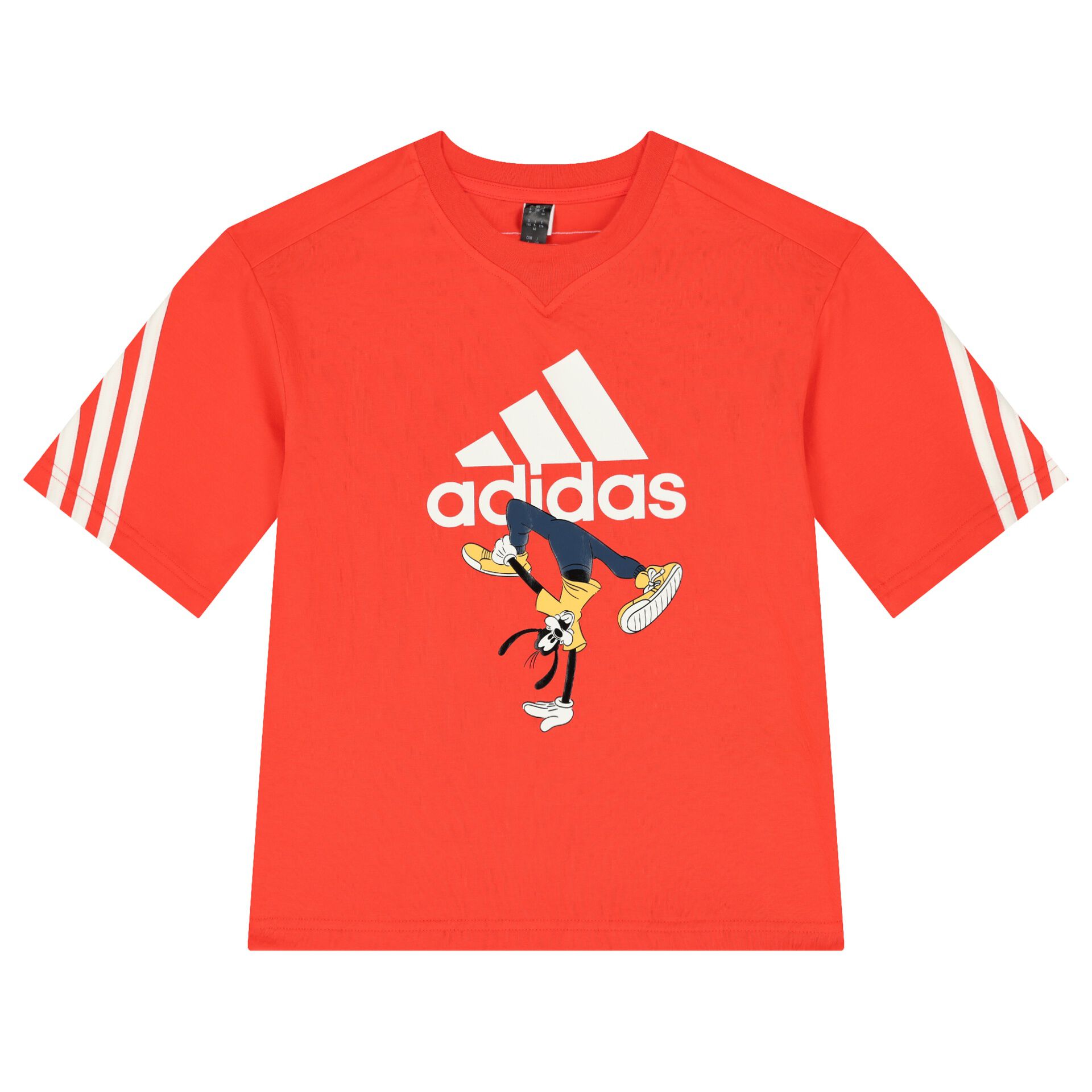 Adidas Kids Red Goofy Logo T Shirt Junior Couture USA