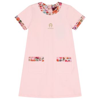 Girls Pink Logo Dress