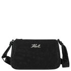 Girls Black Embellished Logo Handbag, 1, hi-res