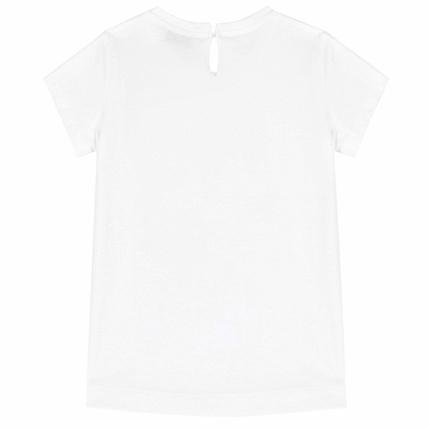 تيشيرت بطبعة دايزى باللون الابيض للبنات, 1, hi-res