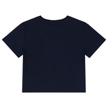 Boys Navy Blue Logo T-Shirt