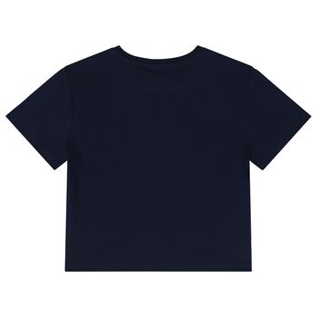 Boys Navy Blue Logo T-Shirt