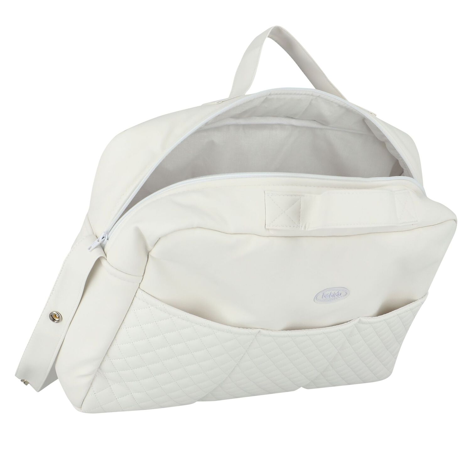 Ivory Quilted Baby Changing Bag, 2, hi-res