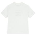 Boys White Logo T-Shirt, 1, hi-res
