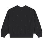 Boys Black Logo Sweatshirt, 1, hi-res
