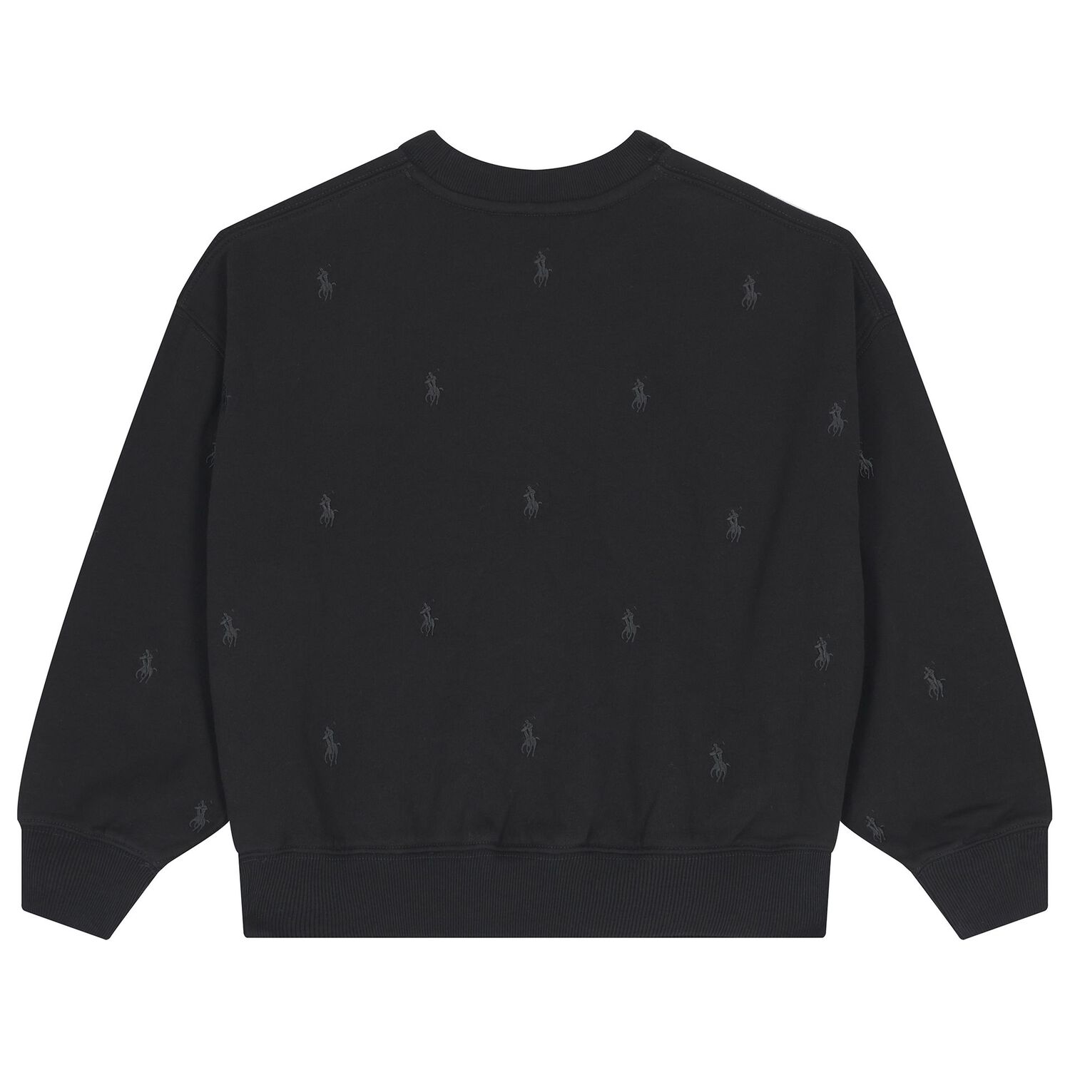 Boys Black Logo Sweatshirt, 1, hi-res image number null