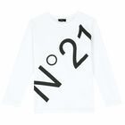 Boys White long sleeved Top, 1, hi-res