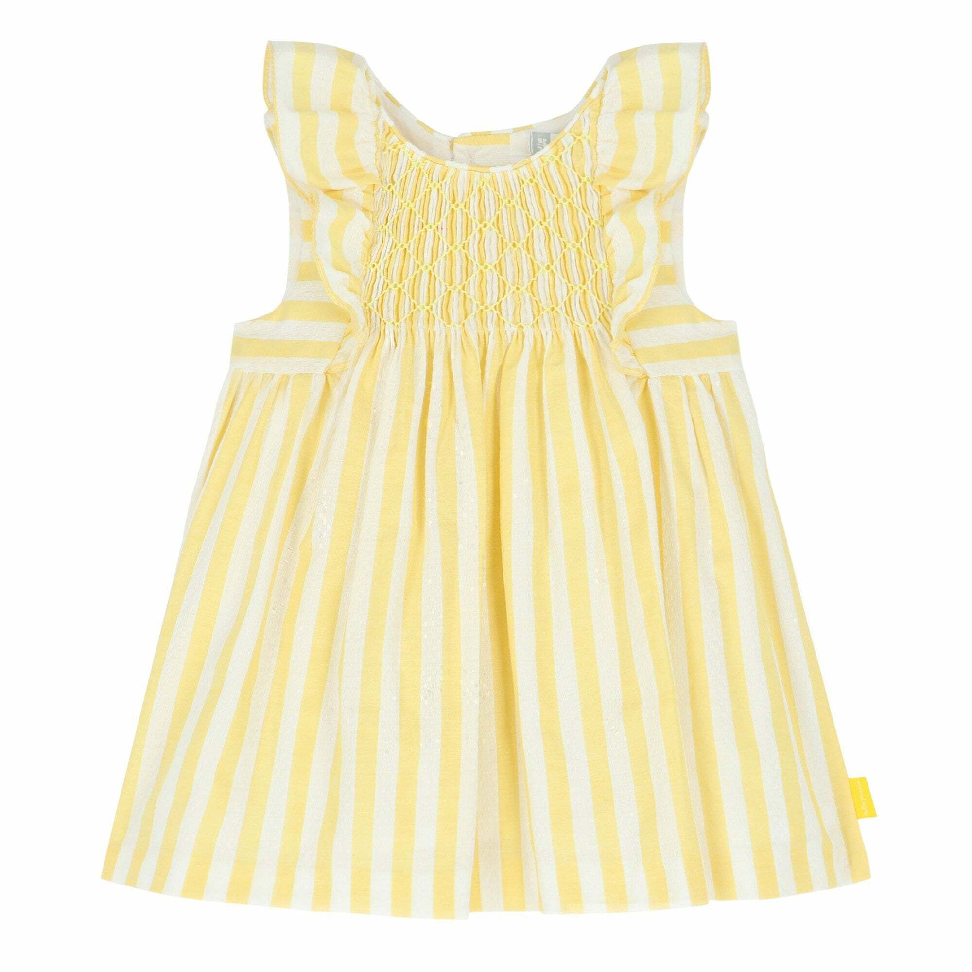 Yellow and white striped dress hot sale