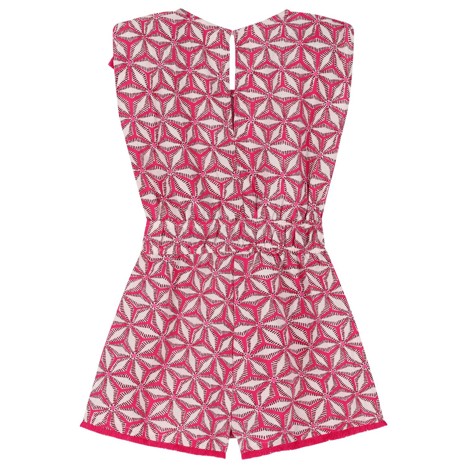 Girls Pink Tassel Playsuit, 1, hi-res image number null