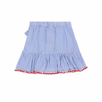 Girls Blue Striped Skirt