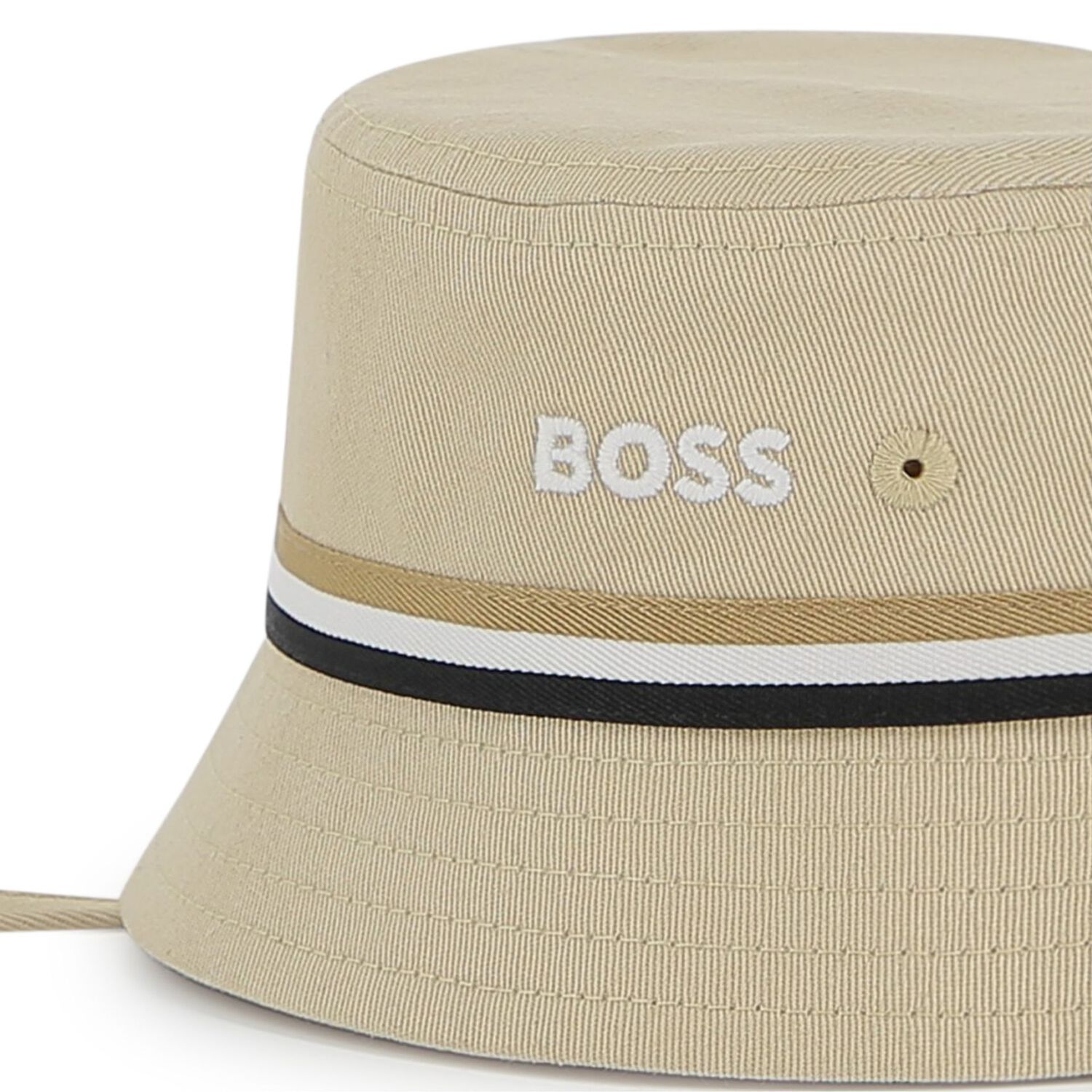Baby Boys Beige Logo Bucket Hat, 1, hi-res