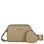 Girls Beige Logo Shoulder Bag, 1, hi-res