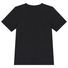 Boys Black Logo T-Shirt, 1, hi-res