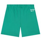 Boys White & Green Logo Shorts Set, 1, hi-res