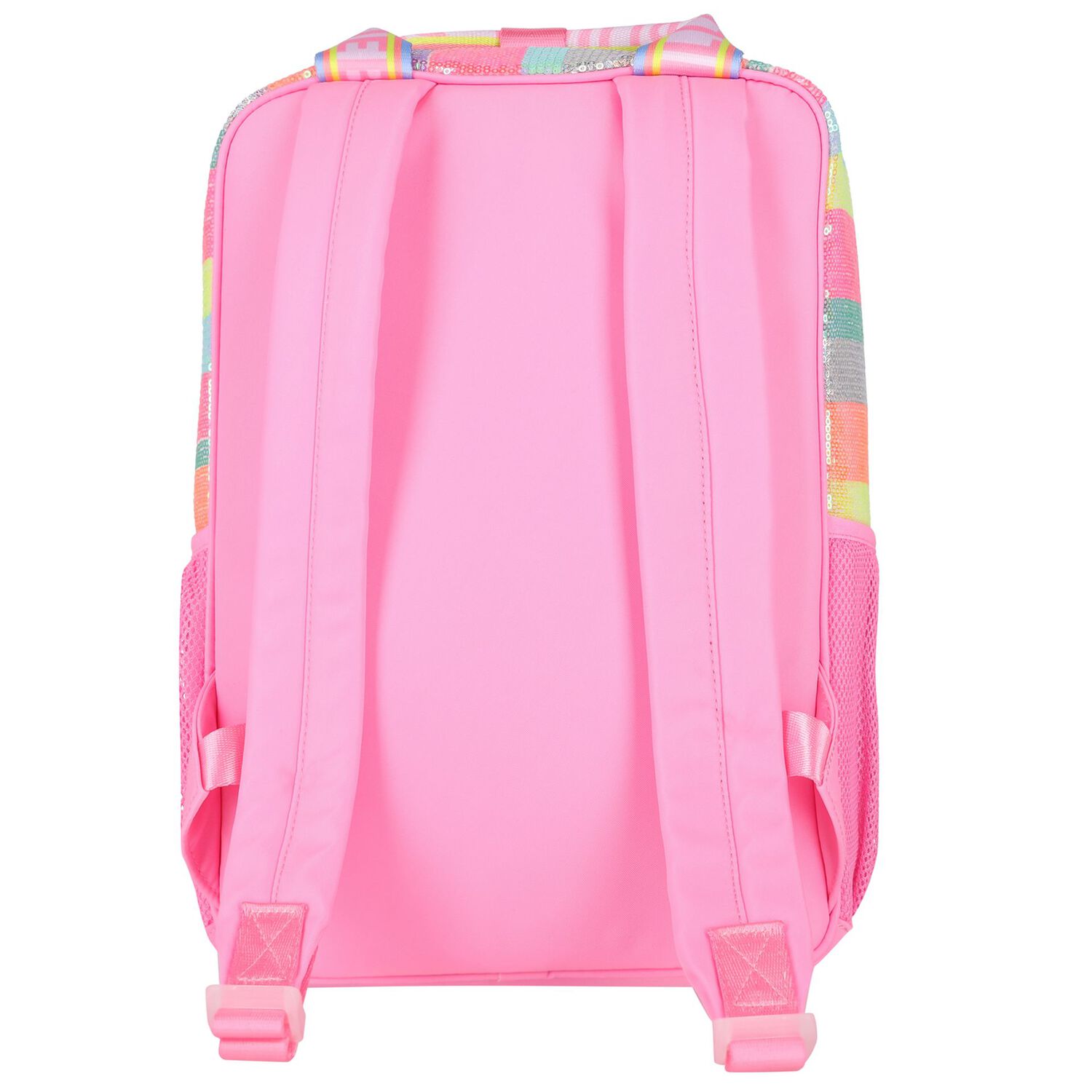 Girls Pink Striped Sequin Backpack, 1, hi-res image number null