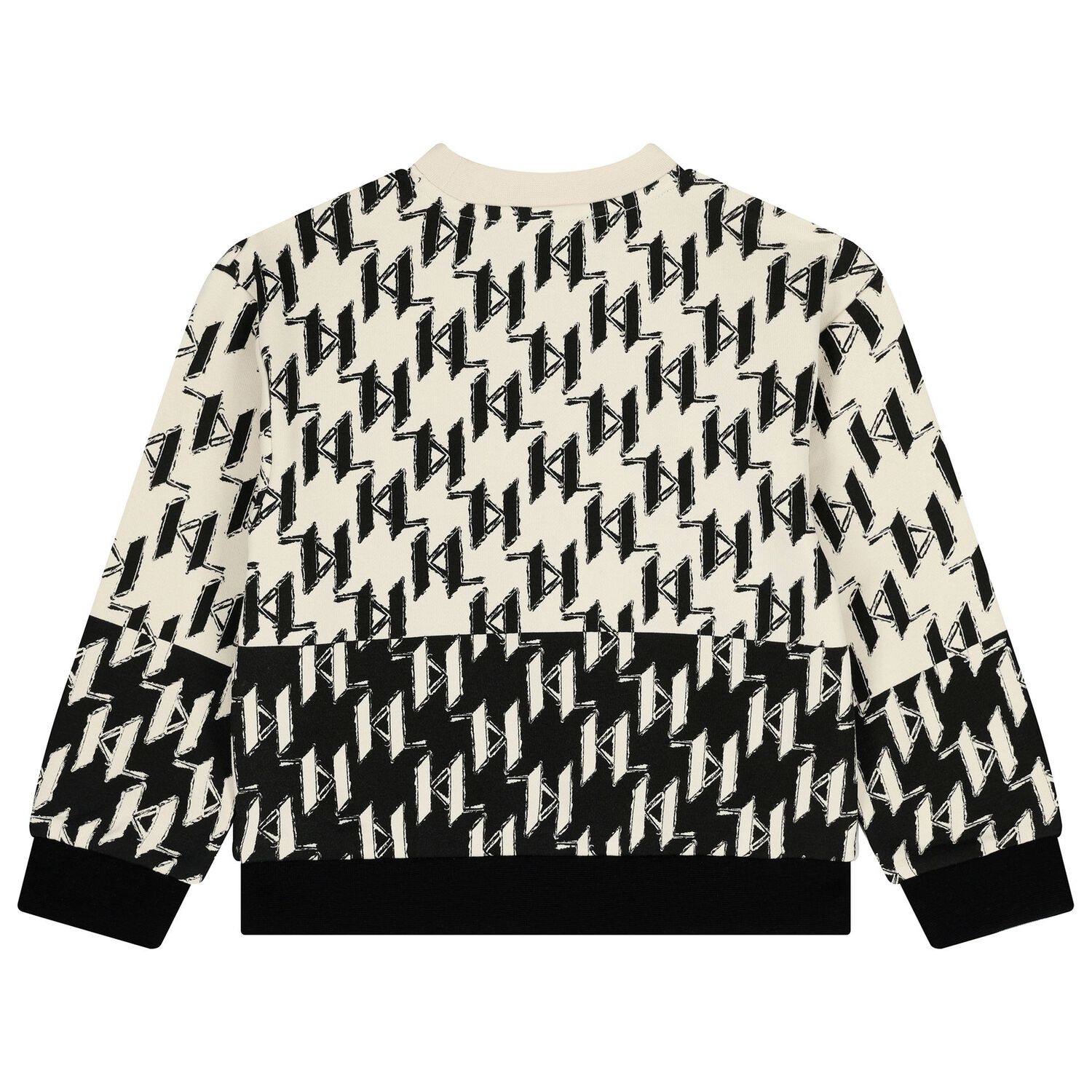 Boys Ivory & Black Logo Sweatshirt, 1, hi-res