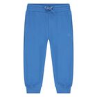 Younger Boys Blue Logo Joggers, 2, hi-res