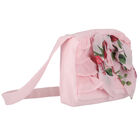 Girls Pink Chiffon Floral Handbag, 1, hi-res