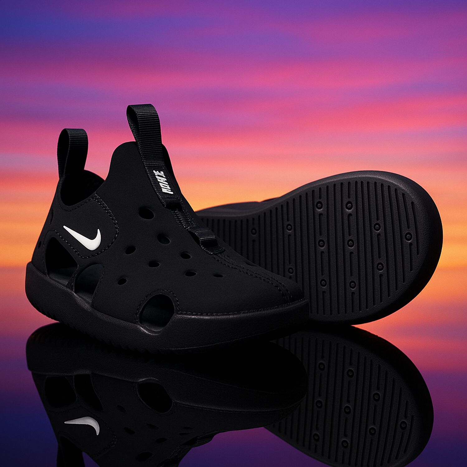 Boys Black Sunray Protect Sandals, 1, hi-res image number null