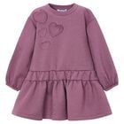 Girls Pink Heart Dress, 1, hi-res