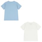 Boys White & Blue T-Shirts ( 2 Pack ), 2, hi-res