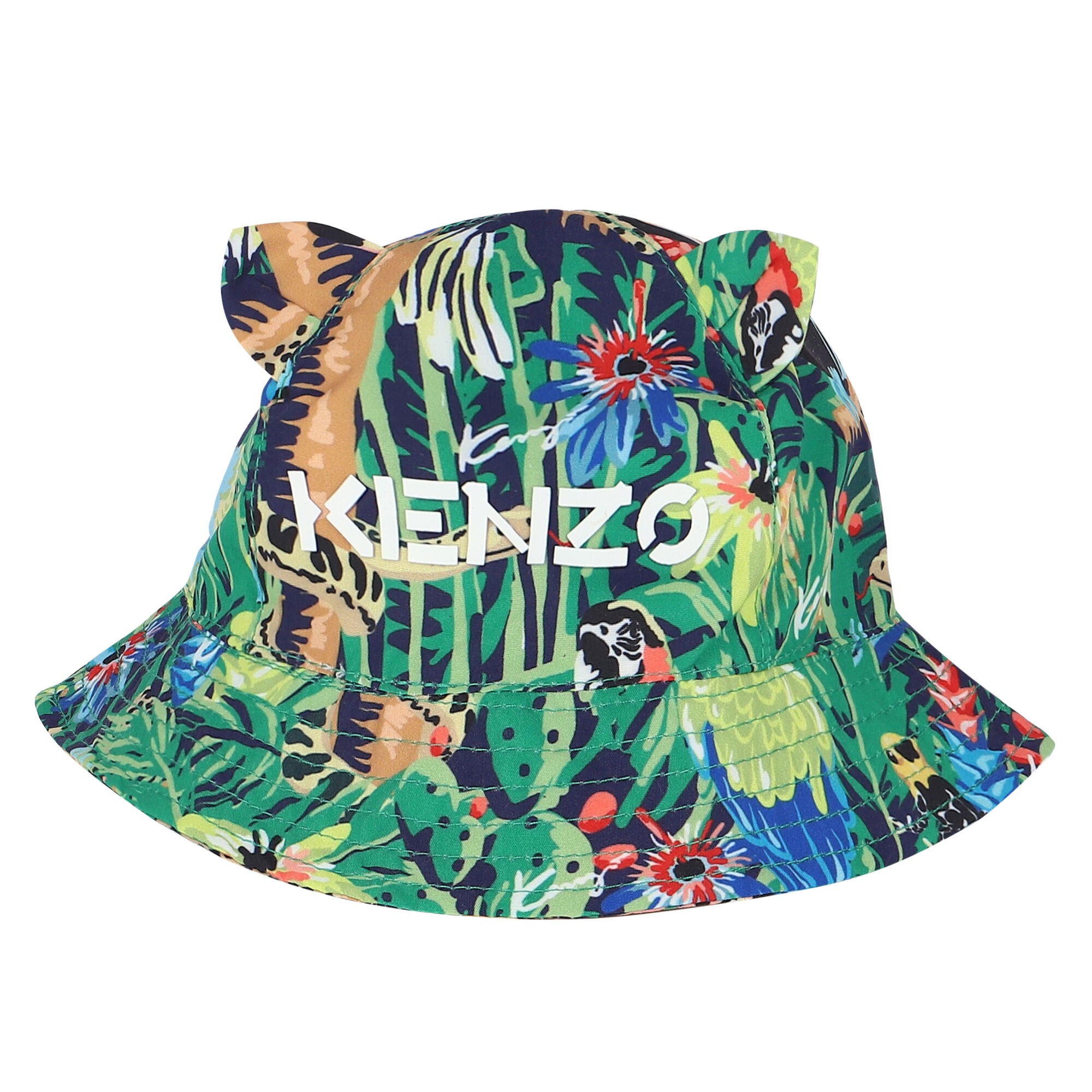 KENZO KIDS Younger Boys Green Jungle Bucket Hat Junior Couture USA