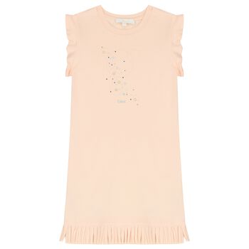 Girls Pink Logo Dress