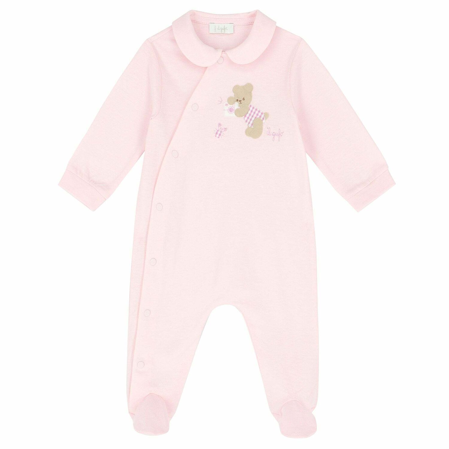 Baby Girls Pink Teddy Babygrow, 1, hi-res image number null