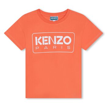 Girls Orange Logo T-Shirt