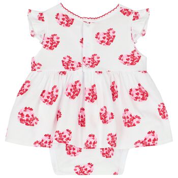Baby Girls White Bodysuit Dress