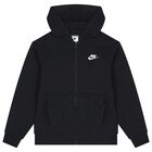 Black Tracksuit with Swoosh Logo, 1, hi-res