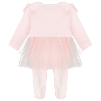 Baby Girls Pink Swan Tutu Babygrow