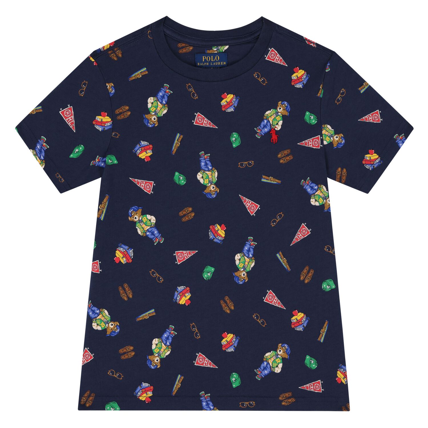 Boys Navy Blue Polo Bear T-Shirt, 1, hi-res image number null