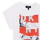 Girls White Logo T-Shirt, 1, hi-res