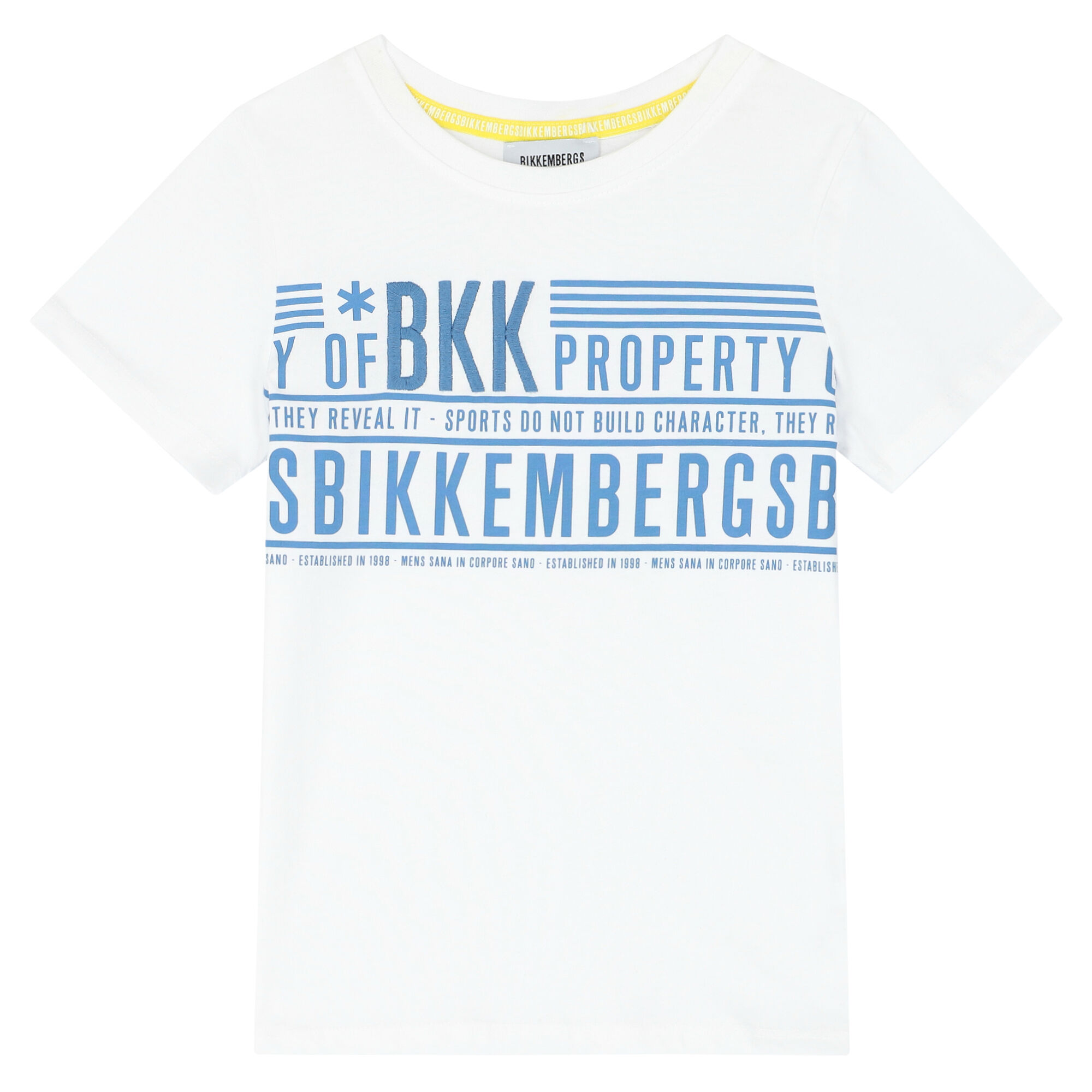 Bikkembergs Boys White Logo T Shirt Junior Couture Oman